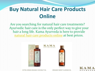 Buy Natural Hair Care Products Online