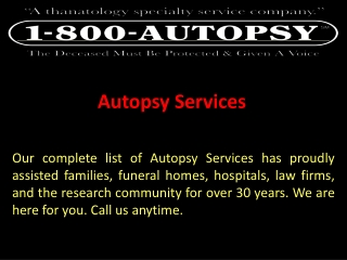 Autopsy Services