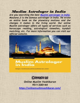 Muslim Astrologer in India