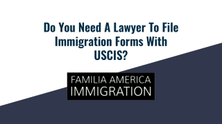 Do You Need A Lawyer To File Immigration Forms With USCIS?