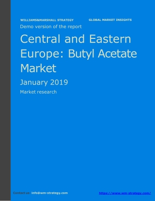 WMStrategy Demo Central And Eastern Europe Butyl Acetate Market January 2019