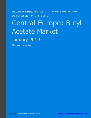 WMStrategy Demo Central Europe Butyl Acetate Market January 2019