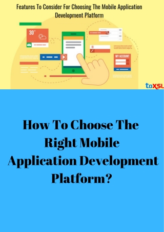 Choose Mobile App Development Services Mohali | ToXSL