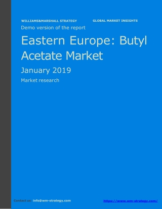 WMStrategy Demo Eastern Europe Butyl Acetate Market January 2019