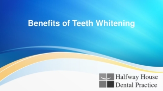 Benefits of Teeth Whitening