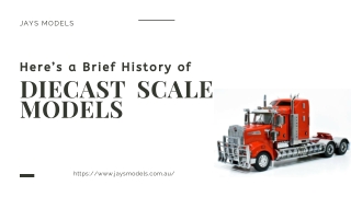 Here’s a Brief History of Diecast Scale Models