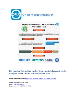 Bio-Imaging Technology Market Segmentation, Forecast, Market Analysis, Global Industry Size and Share to 2025