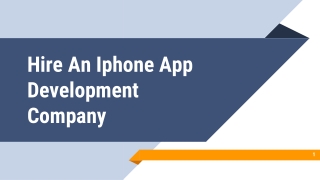 Hire Iphone App Development Company--Presented by Vrinsofts