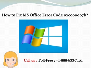 fix ms office error code 0xc000007b