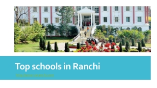 Top schools in Ranchi