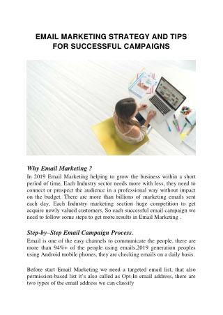 EMAIL MARKETING STRATEGY AND TIPS FOR SUCCESSFUL CAMPAIGNS