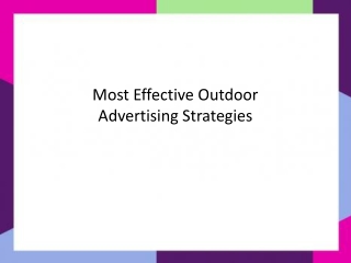 Most Effective Outdoor Advertising Strategies