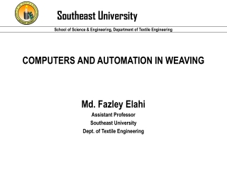 COMPUTERS AND AUTOMATION IN WEAVING