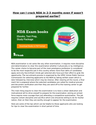NDA Exam Preparation Tips