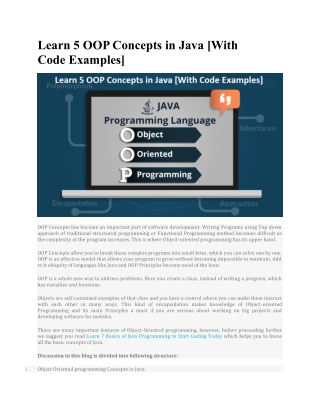 Learn 5 OOP Concepts in Java [With Code Examples]