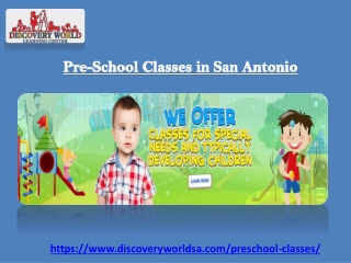 Pre-School Classes in San Antonio