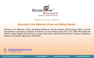 Structural core materials (foam and balsa) market | Latest Trends & Forecast | 2019-24