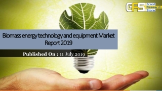Biomass energy technology and equipment market report 2019