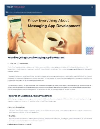 Know Everything About Messaging App Development