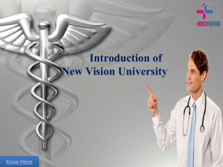 New vision university | MBBS in Georgia| New vision fee stucture