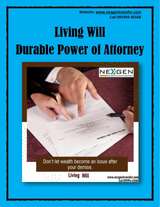Living Will - Durable Power of Attorney