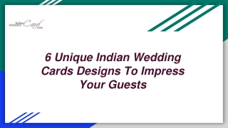 Unique Indian Wedding Cards Designs