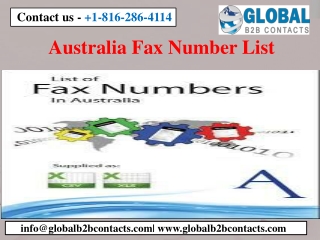 Australia Fax Number List