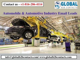 Automobile & Automotive Industry Email Leads