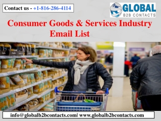 Consumer Goods & Services Industry Email List