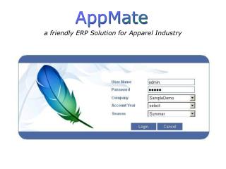 a friendly ERP Solution for Apparel Industry