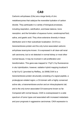 Carbonic anhydrases