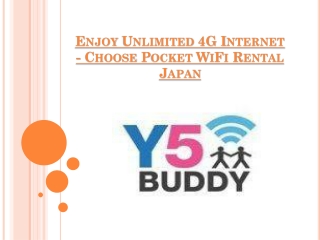 Enjoy Unlimited 4G Internet - Choose Pocket WiFi Rental Japan