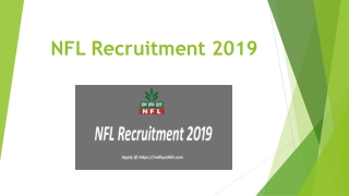NFL Recruitment 2019, Apply For Non-Executive/ Worker (ITI Holder) Jobs