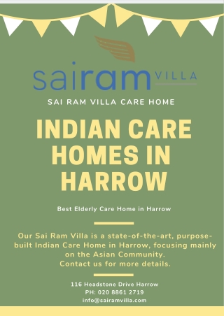 Indian Care Homes in Harrow