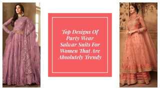 Designer Party Wear Salwar Suits Online