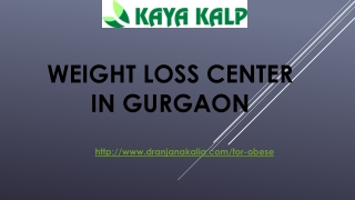 Weight Loss Center in Gurgaon-Dr Anjana Kalia