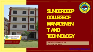 Bachelor of Computer Application - Sunderdeep College of Management and Technology