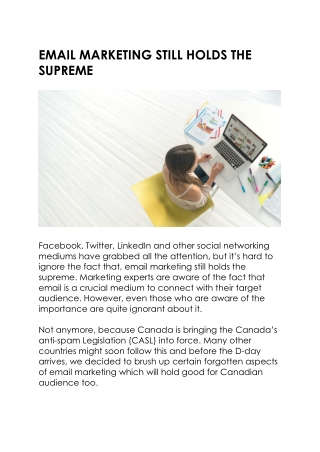 EMAIL MARKETING STILL HOLDS THE SUPREME