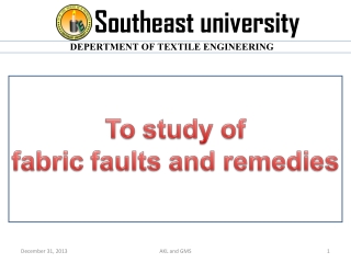 Fabrics faults and remedy