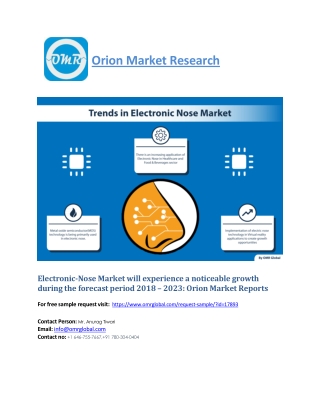 Electronic-Nose Market: Global Industry Growth, Market Size, Market Share and Forecast 2018-2023