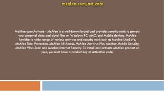 How to download, Install and Activate McAfee Antivirus