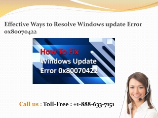 How to fix windows update error 0x80070422?