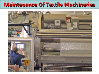 Maintenance in wet processing Machine