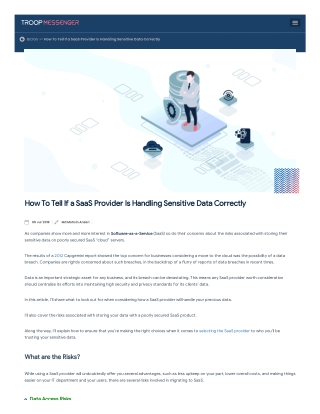 How To Tell If a SaaS Provider Is Handling Sensitive Data Co