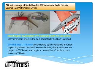 Attractive range of Switchblades OTF automatic Knife for sale Online - Men's Personal Effect