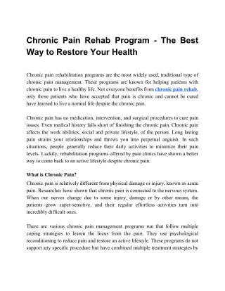 Long Beach Chronic Pain Treatment Programs - Roots Recovery