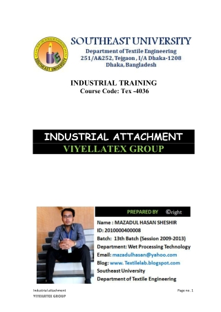 Industrial attachment of viyellatex group