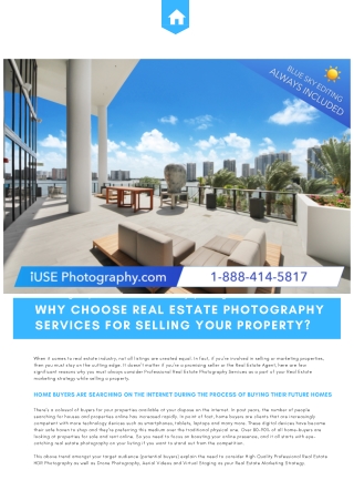 How to choose real estate photography services for selling your property