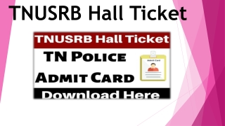 TNUSRB Hall Ticket 2019 - Download TN Police SI Constable Admit Card 2019 - Freejobalert360.com