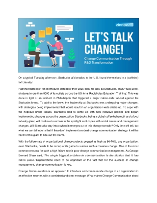 Let's talk change